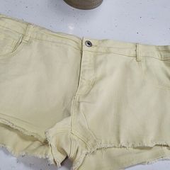 PRIMARK lemon denim shorts Sz 18UK (Fit 14-16UK)