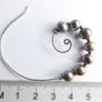 Vintage 925 Sterling Silver and dark pearl swirl earrings Image 10