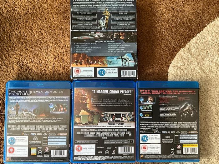 Star Wars Saga & Predator Blu Ray