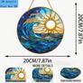 Artistic Sunrise Over The Sea Window Sun Catcher Image 4