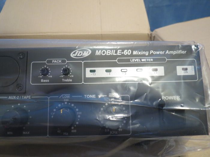 NEW >> Amplifier JDMC - MOBILE 60 - 60W Mixer Amplifier AC/DC 12v (with built in inverter)