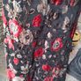 Vintage Libra 90s 00s Black occasion Maxi dress with velvet floral detail uk12 Image 4
