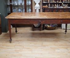 Large Antique Pine Farmhouse Table