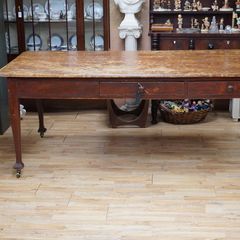 Large Antique Pine Farmhouse Table