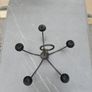Solid Cast-Iron Hanging Candle Chandelier - Five-Arm Candelabra Image 2