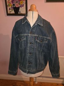 1992 Vintage Levi's Classic Jean Denim Trucker Button Up Jacket -XL size