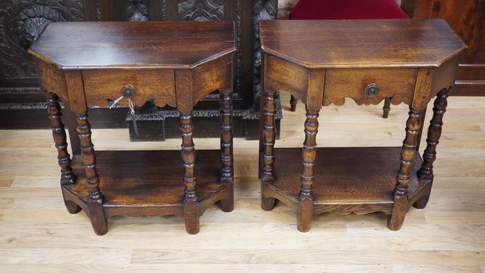 Pair of Arts & Crafts Oak Side Tables