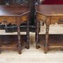 Pair of Arts & Crafts Oak Side Tables Image 2