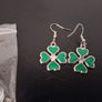 paddys day shamrock earrings new Image 2