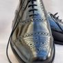 Loake Oban - Black Polished Leather Semi Brogue Size 8.5 Image 7