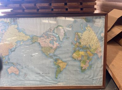 Vintage map of the world