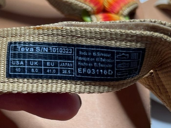 TEVA universal womens sandals UK 8 ombre sunset