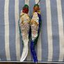 Rare hand sewn sequin bird Christmas decorations Image 4