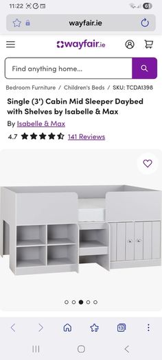 Child's cabin bed