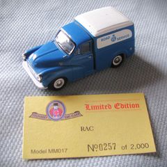 Diecast Model Morris Minor 1000 Van RAC - Collectable Oxford Diecast 1:43