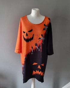 Halloween black & orange top/tunic, Size 18, Brand new