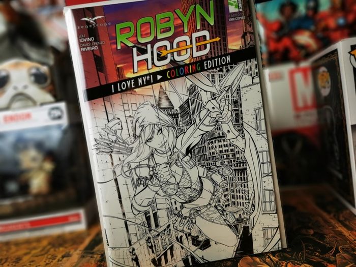 Robyn Hood: I Love NY #1 !  David Lorenzo Riveiro Coloring Book Variant Cover !  Limited to 1000 Copier Worldwide ! 2016 ! by Zenescope Entertainment !