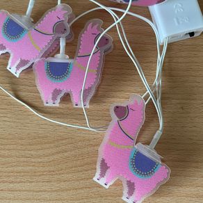 Toy llama fairy lights as new