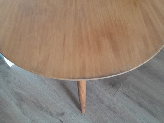 Mid Century Danish Hyllinge Mobler Beech Occasional round table