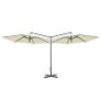 Double Parasol with Steel Pole Sand 600 cm Image 4