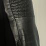 Maje Black Cardigan with Leather Sleeves size 2 Image 2