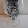 vintage etched Grapevine sherry or cordial glasses Image 3