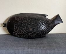 Hand carved ebony wood bowl