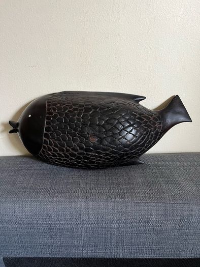 Hand carved ebony wood bowl