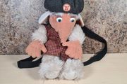 Vintage Wombles Lungo Backpack Teddy Soft Toy Collectible Bluebird Character Concepts 1998