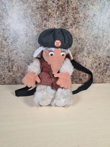 Vintage Wombles Lungo Backpack Teddy Soft Toy Collectible Bluebird Character Concepts 1998