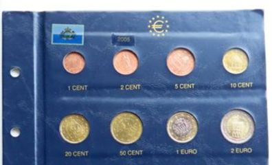 San Marino euro coin set 2005 complete