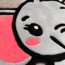 Cute Elephant Handmade tufted rug Image 2