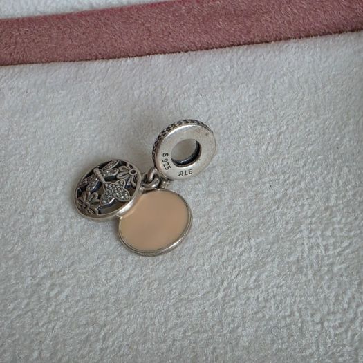 Pandora springtime  butterfly dangle charm very good condition hallmarked