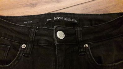 Bershka black high waisted denim jeans size uk6