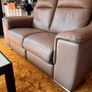 Italian leather two seater (recliner) Image 3