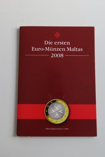 Malta 2008 euro coins BUNC first ever year