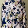Ladies Cream Patterned Satin Shirt Image 6