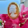 Vintage 9ct Gold Cameo Earrings Image 3