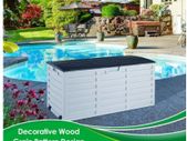 BRAND NEW 265 L Garden Furniture Storage Box Outdoor Furniture Protective Cover Garden Deck Box Cabinet Cover Waterproof Durable Storage