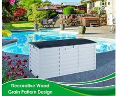 BRAND NEW 265 L Garden Furniture Storage Box Outdoor Furniture Protective Cover Garden Deck Box Cabinet Cover Waterproof Durable Storage