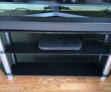 Black Glass TV Stand