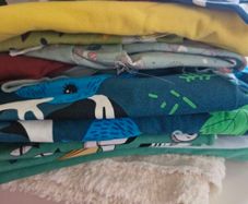 jersey scrap bag with ribbing