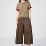Uniqlo brown cotton culottes size XS Image 2