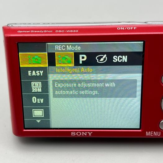 Sony DSC-W830 20.1MP Digital Camera Red - Full Kit