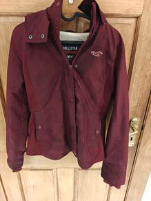 Hollister California All-Weather Jacket - Burgundy/Maroon (Size S)