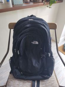 North face black backpack