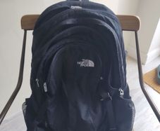 North face black backpack
