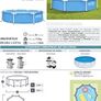 Swimming Pool Metal Frame, 244 X 51 Cm, Blue (FREE SHIPPING) Image 5