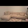 large baby pink 4 seater corner sofa Image 3