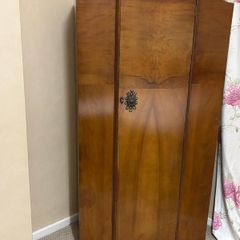 Mid century dressing table, ladies wardrobe, gents wardrobe and double bed.